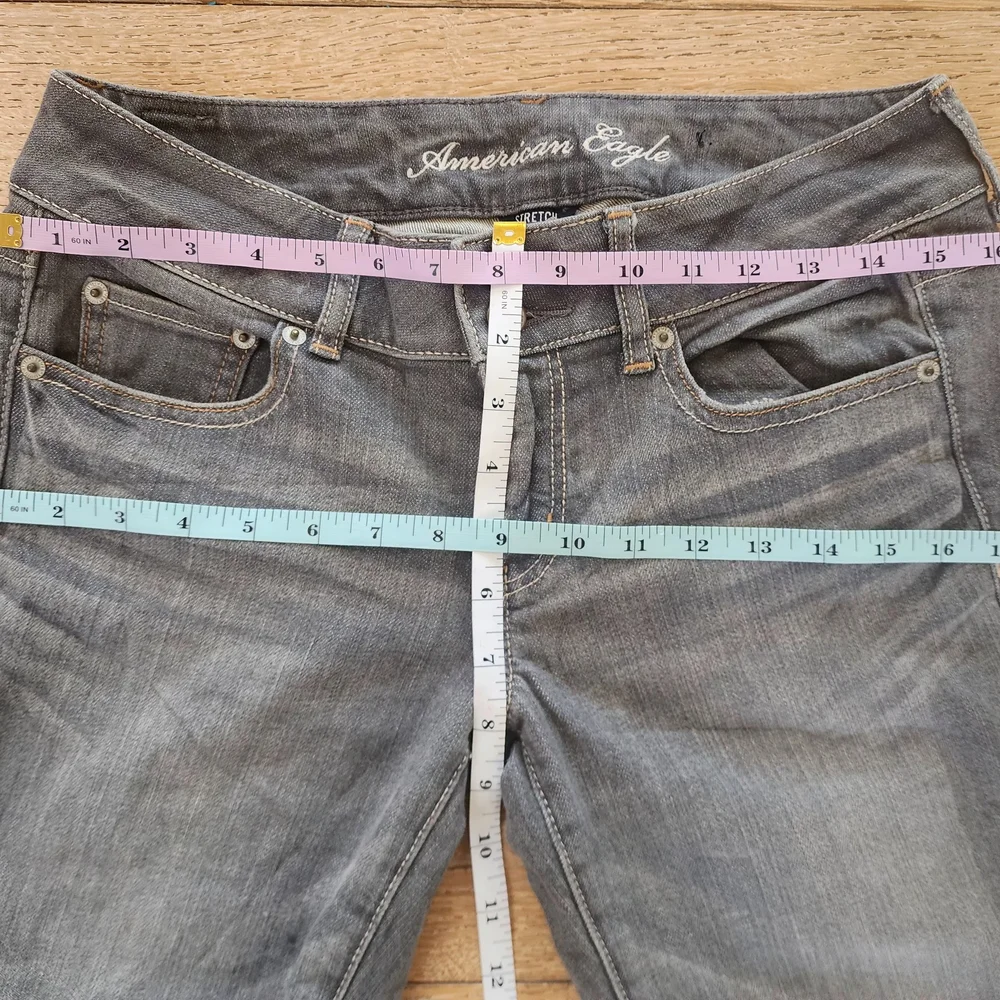 American Eagle Outfitters Women's Gray Super Skinny Jeans Hipster Indie Sleaze